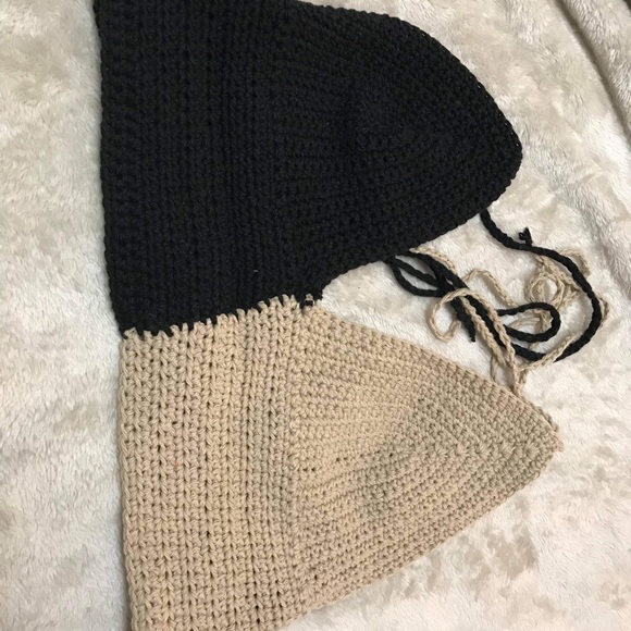 COPY - Split Color Crochet Handmade Halter Top / Bralette - Picture 3 of 3